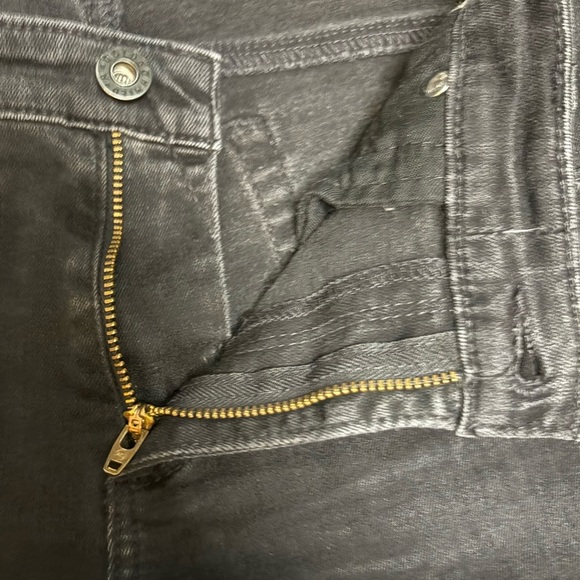 AG Adriano Goldschmeid Stevie Ankle Slim Straight Faded Black Distressed Size 31 - Picture 5 of 12